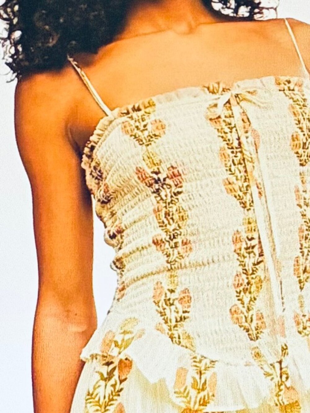 Free People Alejandro Floral Midi Dress in Yellow & Green (L) New With Tag - Picture 4 of 13